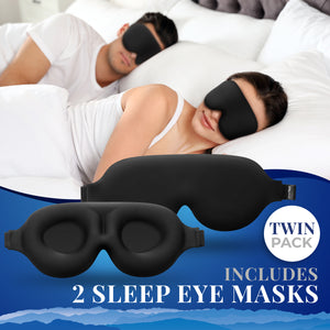 SmartRest Sleep Mask [2 Pack] - Eye Mask for Sleeping